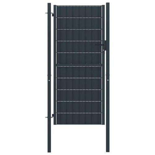 Prolenta Premium - Portail De Clôture Pvc Et Acier 100x204 Cm Anthracite