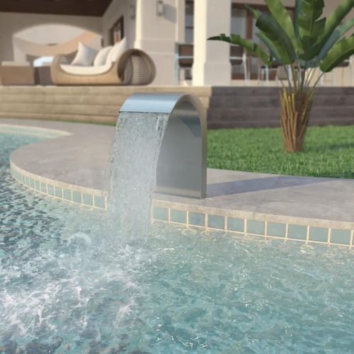 Prolenta Premium - Fontaine D'étang Acier Inoxydable 45 X 30 X 65 Cm Argenté