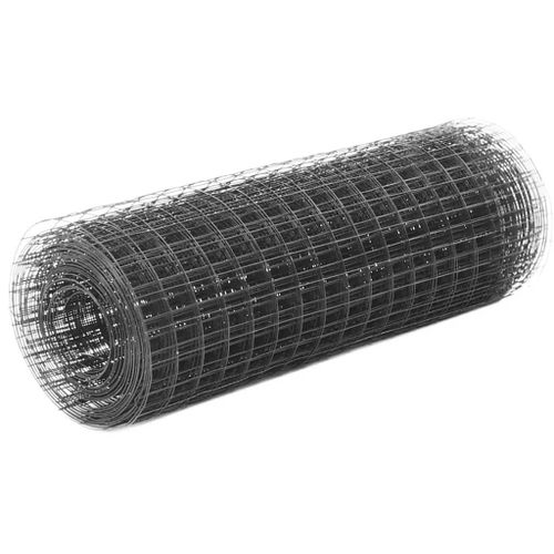 Prolenta Premium - Grillage Acier Avec Revêtement En Pvc 10x0,5 M Gris