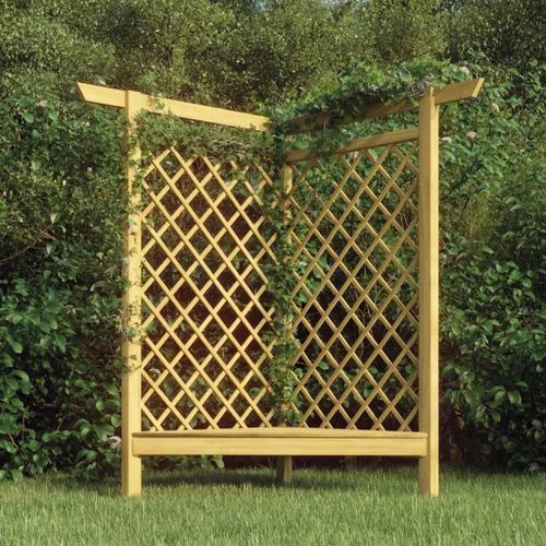 Prolenta Premium - Pergola D'angle Avec Banc 166x81x174 Cm Bois De Pin Imprégné