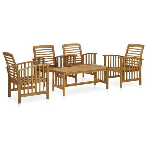 Prolenta Premium - Salon De Jardin 5 Pcs Bois D'acacia Massif