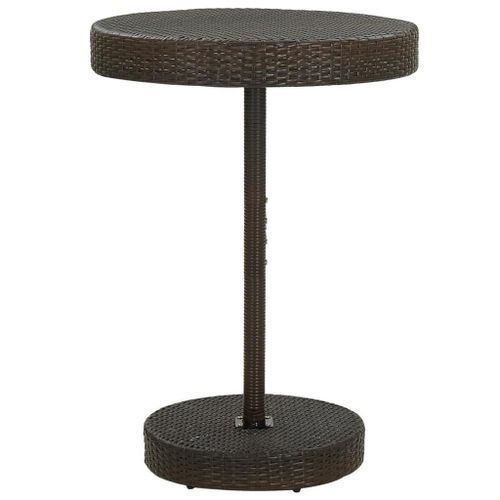 Prolenta Premium - Table De Jardin Marron 75,5x106 Cm Résine Tressée
