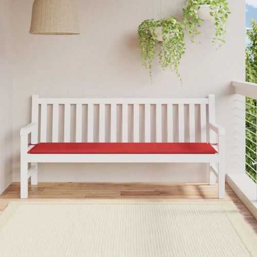 Prolenta Premium - Coussin De Banc De Jardin Rouge 180x50x3 Cm Tissu Oxford