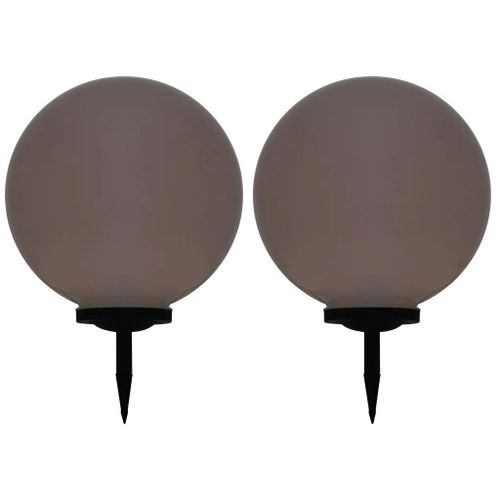 Prolenta Premium - Lampes Solaires Sphériques Led De Jardin 2 Pcs 50 Cm Rvb