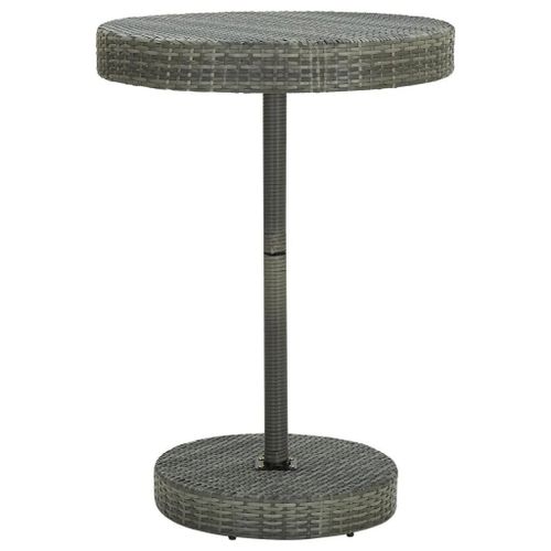 Prolenta Premium - Table De Jardin Gris 75,5x106 Cm Résine Tressée