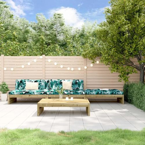 Prolenta Premium - Salon De Jardin 4 Pcs Avec Coussins Bois De Pin Imprégné