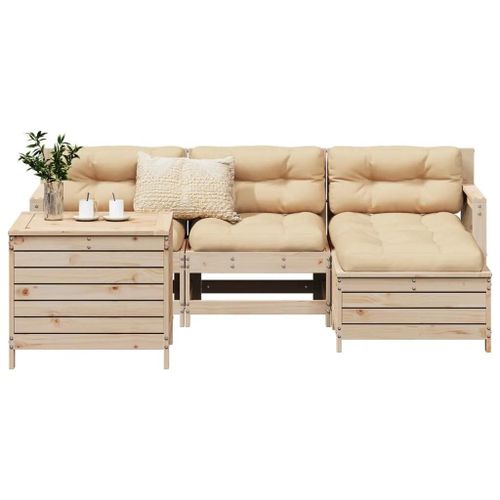 Prolenta Premium - Salon De Jardin 5 Pcs Bois De Pin Massif