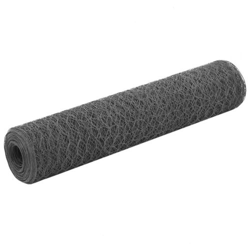 Prolenta Premium - Grillage Acier Avec Revêtement En Pvc 25x0,75 M Gris