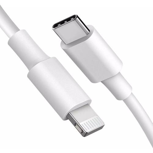 Cable de charge et syncro 2m, 2,4 A,Compatible avec iPhone, Type-C vers Lightning, Compatible avec vos appareils iOS