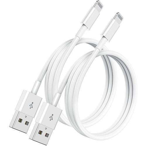 Lot 2 - Câble de Charge [C94] 1M, Chargeur Compatible avec iPhone, USB-A vers Lightning pour iOS 13/12/11/11Pro/11Max/ X/XS/XR/XS Max/8/7