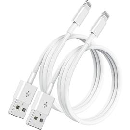 Chargeur iPhone, lot de 5 (6 pieds) [certifié Apple MFi] Chargeur Lightning  vers câble USB compatible iPhone 12/11 Pro/11/XS MAX/XR/8/7/6s/6/plus, iPad  Pro/Air/Mini, iPod Touch Original certifié blanc 