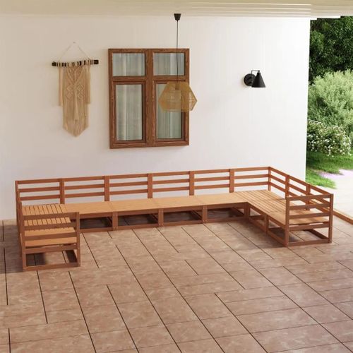 Prolenta Premium - Salon De Jardin 10 Pcs Bois De Pin Massif