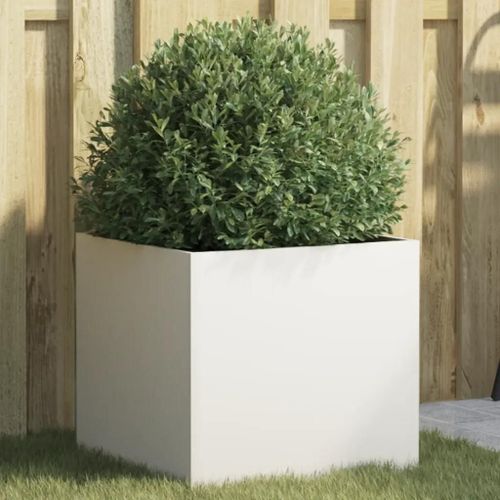 Prolenta Premium - Jardinière Blanc 42x40x39 Cm Acier