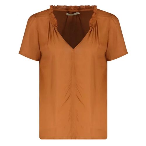 Deeluxe - Blouse Manches Courtes - Cognac
