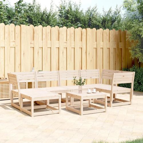 Prolenta Premium - Salon De Jardin 6 Pcs Bois De Pin Massif