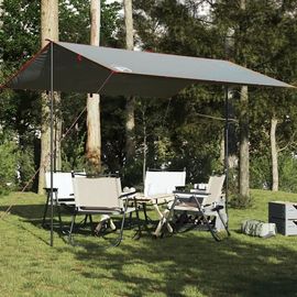 Prolenta Premium - Bâche De Camping Gris Et Orange 360x294 Cm Imperméable