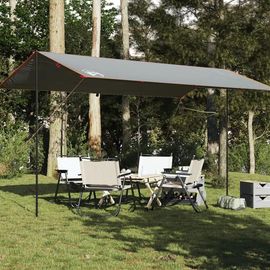 Prolenta Premium - Bâche De Camping Gris Et Orange 500x294 Cm Imperméable