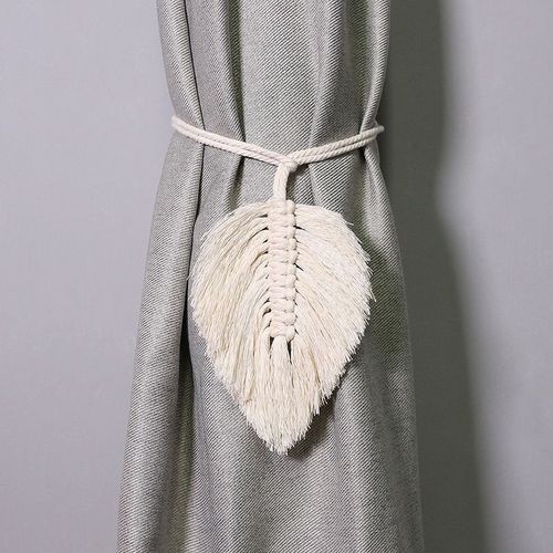 Embrasses À Rideaux Tissés Faits À La Main, Style Boho, Supports Décoratifs, Pendentifs En Dentelle