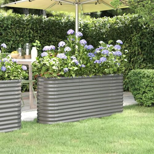 Prolenta Premium - Lit Surélevé De Jardin Acier Enduit De Poudre 152x40x68 Cm Gris