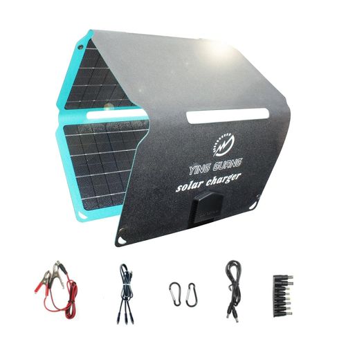 28w Panneau Solaire Pliable Etfe Monocristallin Solaire Panneau - Portable Solaire Chargeur- Avec Type C - Dc, Usb, 3 Sorties Pour Camping, Batterie 12v, Téléphone Portable, Ordina[Usbc1128]