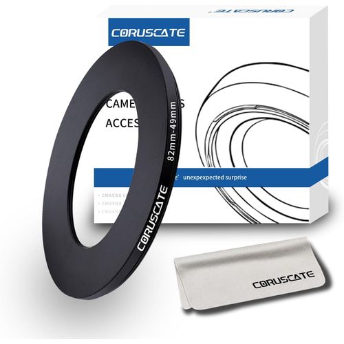 82Mm À 49Mm Adaptateur De Bague De Filtre De,Compatible Avec Tous Les Objectifs De 82Mm Avec Filtre 49Mm Uv Nd Cpl De+1 Chiffon De Nettoyage Pour Objectif (82Mm-49Mm)[Gopro267]