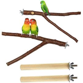 Perchoirs En Bois Pour Cage À Oiseaux, Jouet De Meulage, Morsure, Oiseau, Perroquet, 2 Ou 4 Pièces