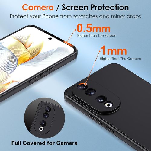 Coque Silicone Noir + 2 Verres Trempes Pour Honor 90 5g Little Boutik©