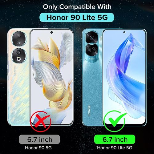 Coque Silicone Noir + Verre Trempe Pour Honor 90 Lite Little Boutik©