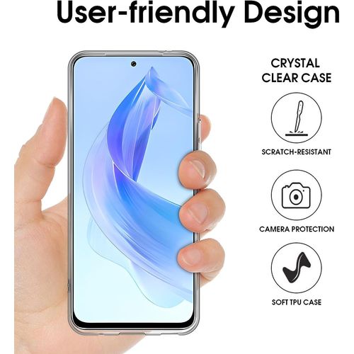 Coque Silicone Transparente + Verre Trempe Pour Honor 90 Lite Little Boutik©