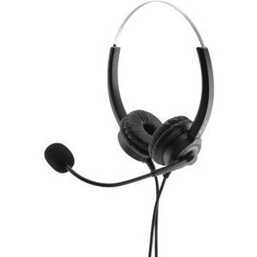 MediaRange MROS304 - Micro-casque - sur-oreille - filaire - USB - noir, argent