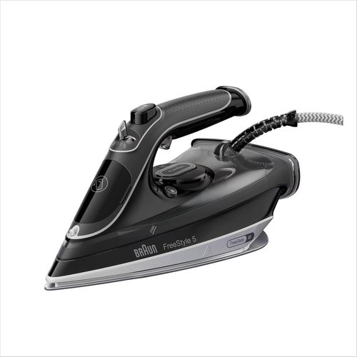 Checarzhn Braun Freestyle 5 Si 5188 Bk,Fer À Repasser Avec Semelle Freeglide 3D,Vapeur Verticale,Vapeur En Rafale 220 G/Min,Réservoir D'Eau De 330 Ml,2800 W,Noir