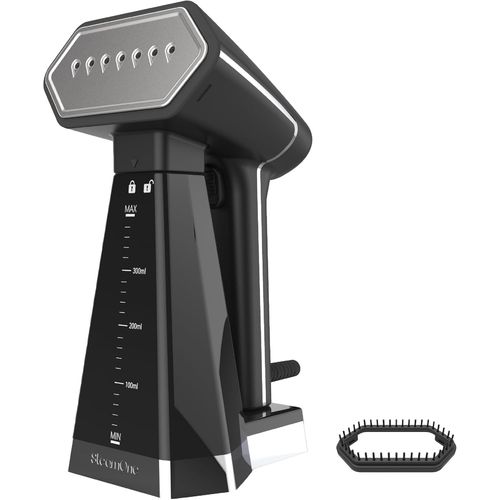 Checarzhn Steamone-Steamer Defroisseur À Vapeur De Voyage 2000W 30G/Min-Fer Portatif Compact(400 Ml)-Élimine 99,99% D'Impuretés-Prêt En 40S Pour Tout Tissu-Cable 3M-Accessoire Brosse Inclu-Eusn400B