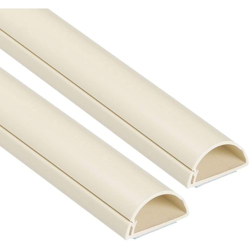 30X15Mm Moulure Décorative En Demi-Cercle | 1D3015M-2Pk | Goulotte Électrique | Cache-Câble | 2 X 1M Longeurs, Crème[Audio4027]