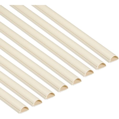 1D3015M/8 Moulure Décorative En Demi-Cercle, Goulotte Électrique, Cache-Câble - 8X 30Mm (Largeur) X 15Mm (Hauteur) X 1M Longueurs (8-Mètres) - Crème[Audio4028]