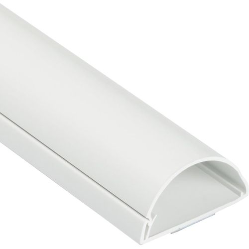 50X25Mm Moulure Décorative En Demi-Cercle |1M5025W | Goulotte Électrique | Cache-Câble | 1M Longeur, Blanc[Audio1527]