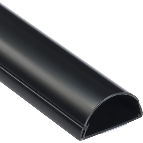 50X25Mm Moulure Décorative En Demi-Cercle | 1M5025B | Goulotte Électrique | Cache-Câble | 1M Longeur, Noir[Audio1528]