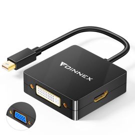 Adaptateur Mini Displayport Vers Hdmi Vga Dvi, Convertisseur Thunderbolt A Vga Hdmi Dvi, Microsoft Surface Pro 6 5 4 3 Video Display Adapteur Mini Dp Pour Mac, Macbook Pro, Air, Su[Audio3052]