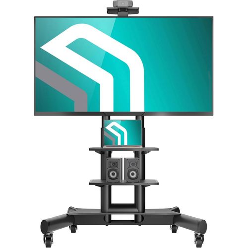 Support Tv Roulettes Pour 40-70 Pouces Tvs, Meuble Tv Sur Roulettes Professionnel Poids De 45,5 Kg Support Tv Mobile Roulette Vesa 100X100 - Vesa 600X400/Pied Tv A Roulettes Ts15[Audio153]