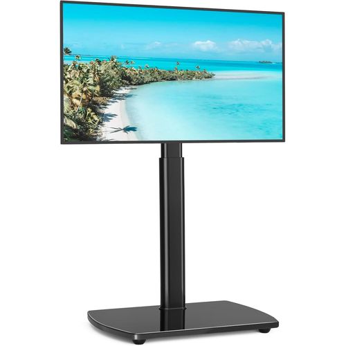 Meuble Support Tv Sur Pied Pour Téléviseur De 32 À 65 Pouce Ecran Led Lcd Plasma Jusqu' À 35Kg Pied Tv Pivotant À 60 Degrés Hauteur Réglable Gestion Des Cables[Audio952]