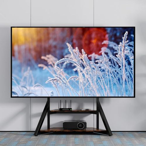 Support Tv Sur Pied Avec 2 Étagères: Meuble De Télévision De 40 À 75 Pouces Pour Télé Écran Led Oled Lcf Hauteur Réglable Support Télévisateur Max Vesa 600X400Mm[Audio550]