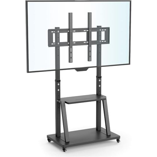 Support Tv Sur Pied: Pied Tv Universel Haut 32-100 Pouces Support Tv Roulettes Chariot Meuble Tv Pour Ecran Pied Télévision Hauteur Réglable Charge 80Kg Vesa 800X600Mm[Audio553]