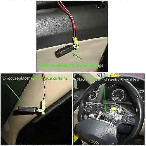 2pcs Car Airbag Simulator Émulateur Résistance Bypass Fault Finding Diagnostic Noir Outil D¿Inspection
