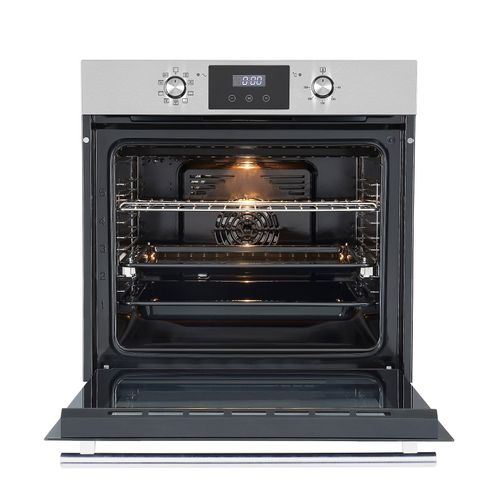 Four encastrable émail lisse LABO73MX2 73 litres Multifonctions 2 plats couleur verre noir-Inox (LINARIE)