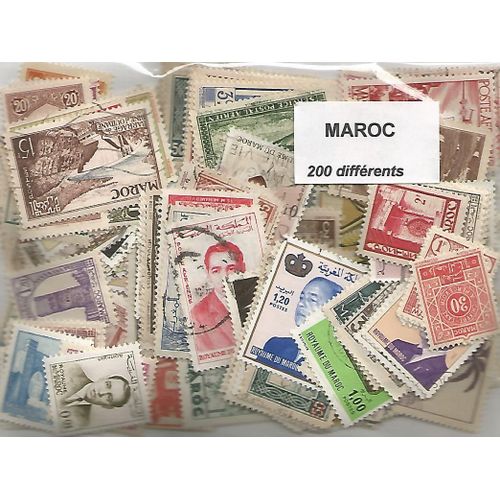 Lot 200 Timbres Du Maroc