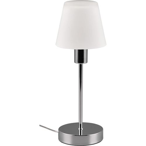Shiba-Trio Lampe De Table Luis Ii 595700106, Métal Chromé, Verre Satiné Blanc, Excl. 1x E14, On/Off Touch[3396]