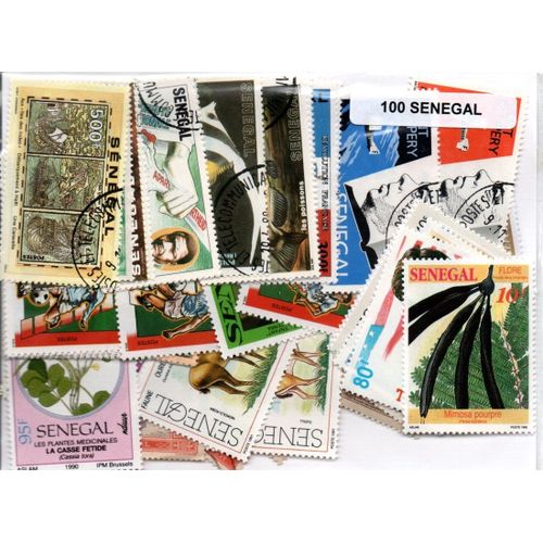 Lot 100 Timbres Du Senegal