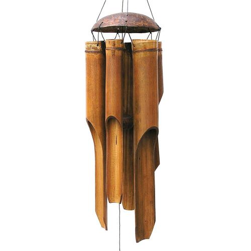 Carillons éoliens en bambou, grande cloche, Tube en bois de coco, fait à la main, décorations murales intérieures et extérieures