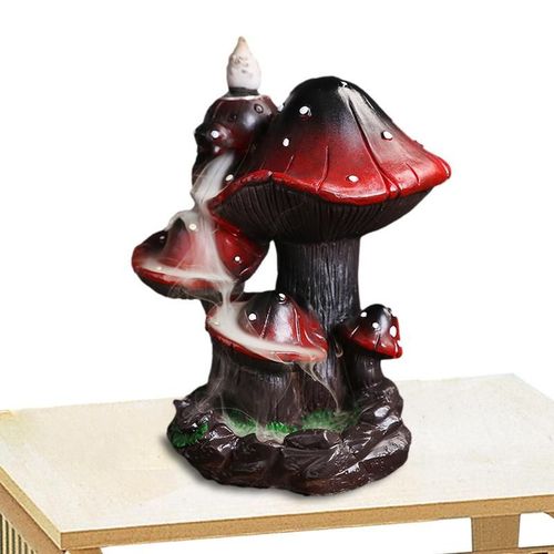 Encensoir en résine champignon, brûleur en cascade, brûleur d'encens créatif en forme de champignon de Style européen, brûleur à reflux Alpine