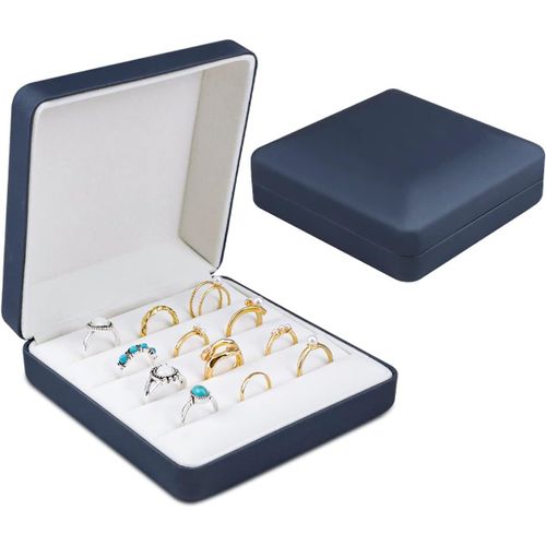 Shiba-Boîte De Rangement Pour Bagues, Petite Boîte À Bijoux, Étui De Rangement Portable, En Cuir Synthétique, Pour Femmes, Hommes,[1