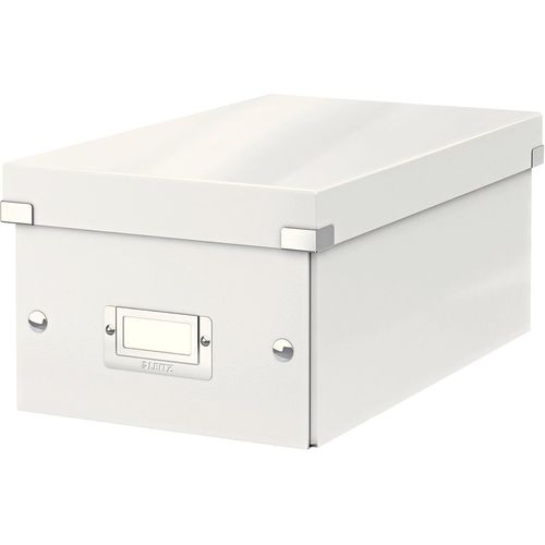 SHIBA-Boîte de Rangement Format DVD, Blanc, Click & Store, 60420001[149]